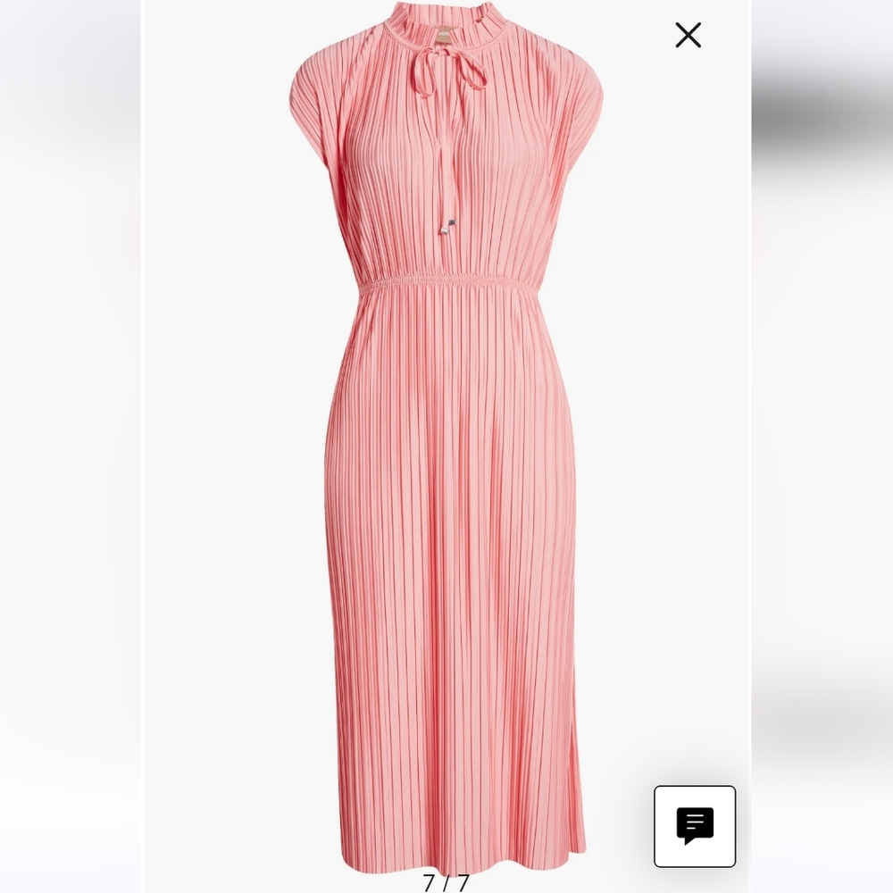 NWT Boss Emals Split Neck A-Line Dress